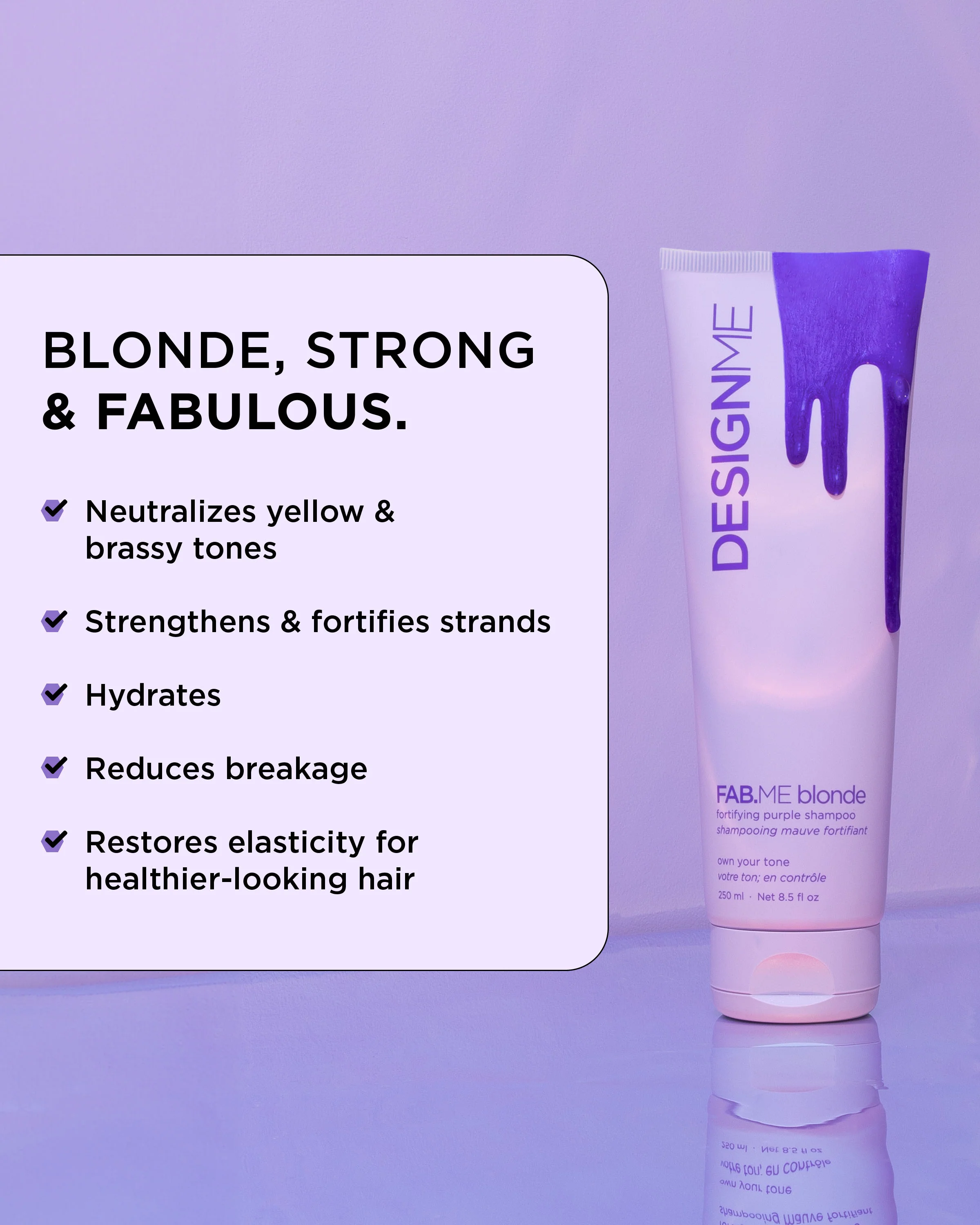 FAB.ME BLONDE • Fortifying Purple Shampoo - Image 3