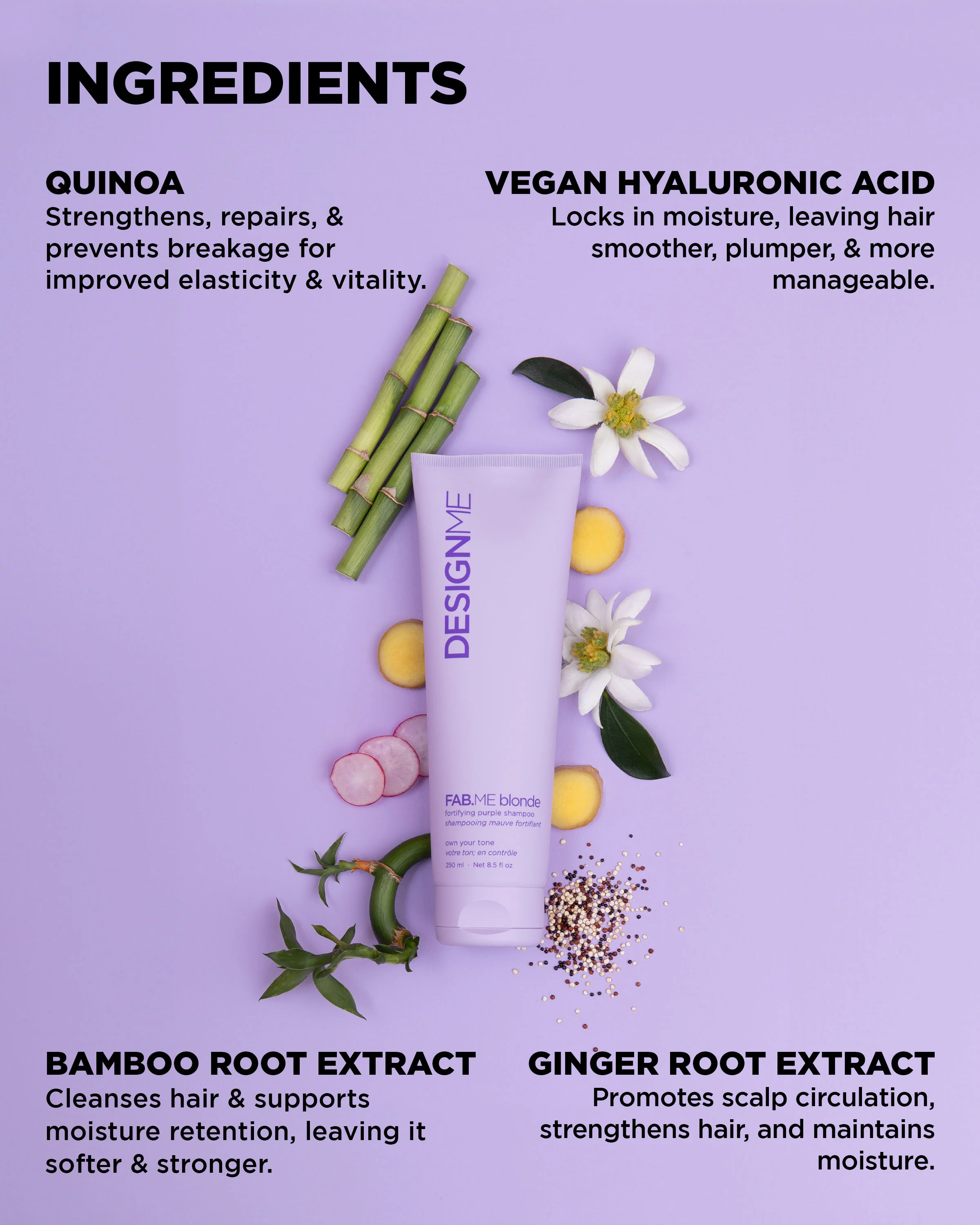 FAB.ME BLONDE • Fortifying Purple Shampoo - Image 5